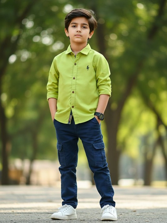 Stylish Kids Lime Green Shirt