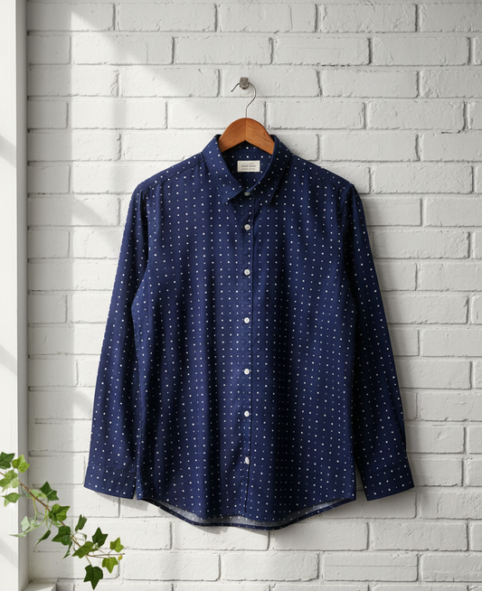Classic Dot Pattern Button-Down Men's shirt