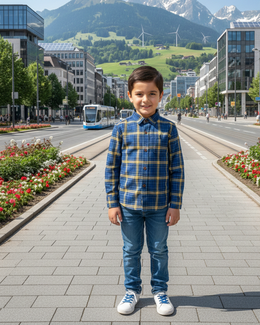 Everyday Comfort Plaid Shirt – Kids Edition