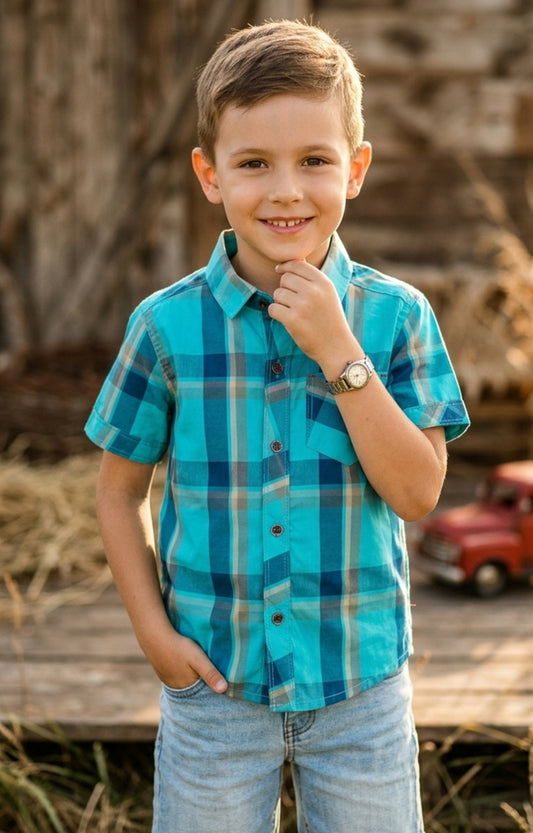 Everyday Comfort Plaid Shirt – Kids Edition