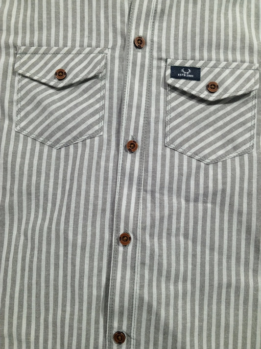 Youth Casual Button-Down Plaid Shirt