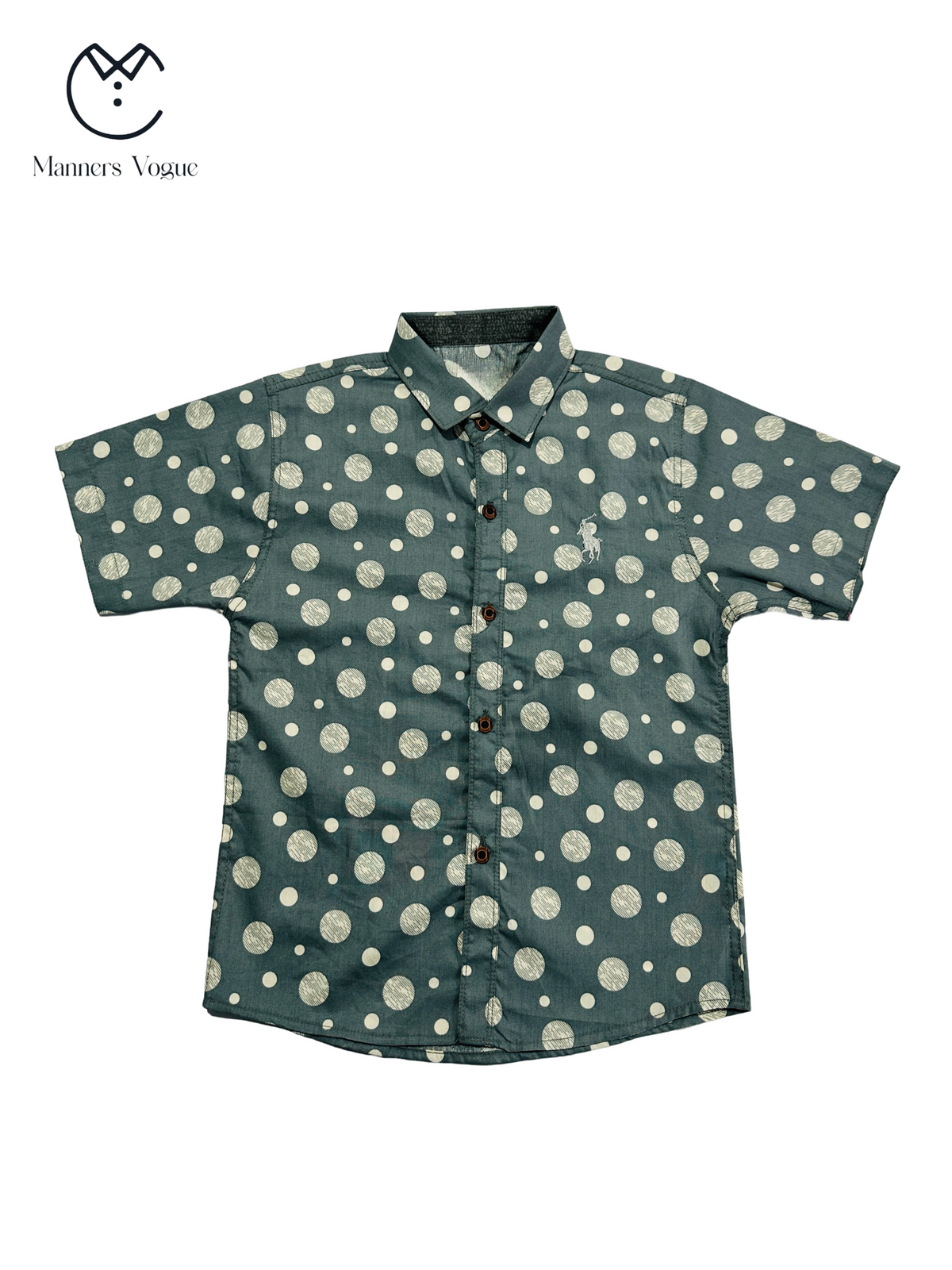 Kids Polka Dot Print Cotton Shirt