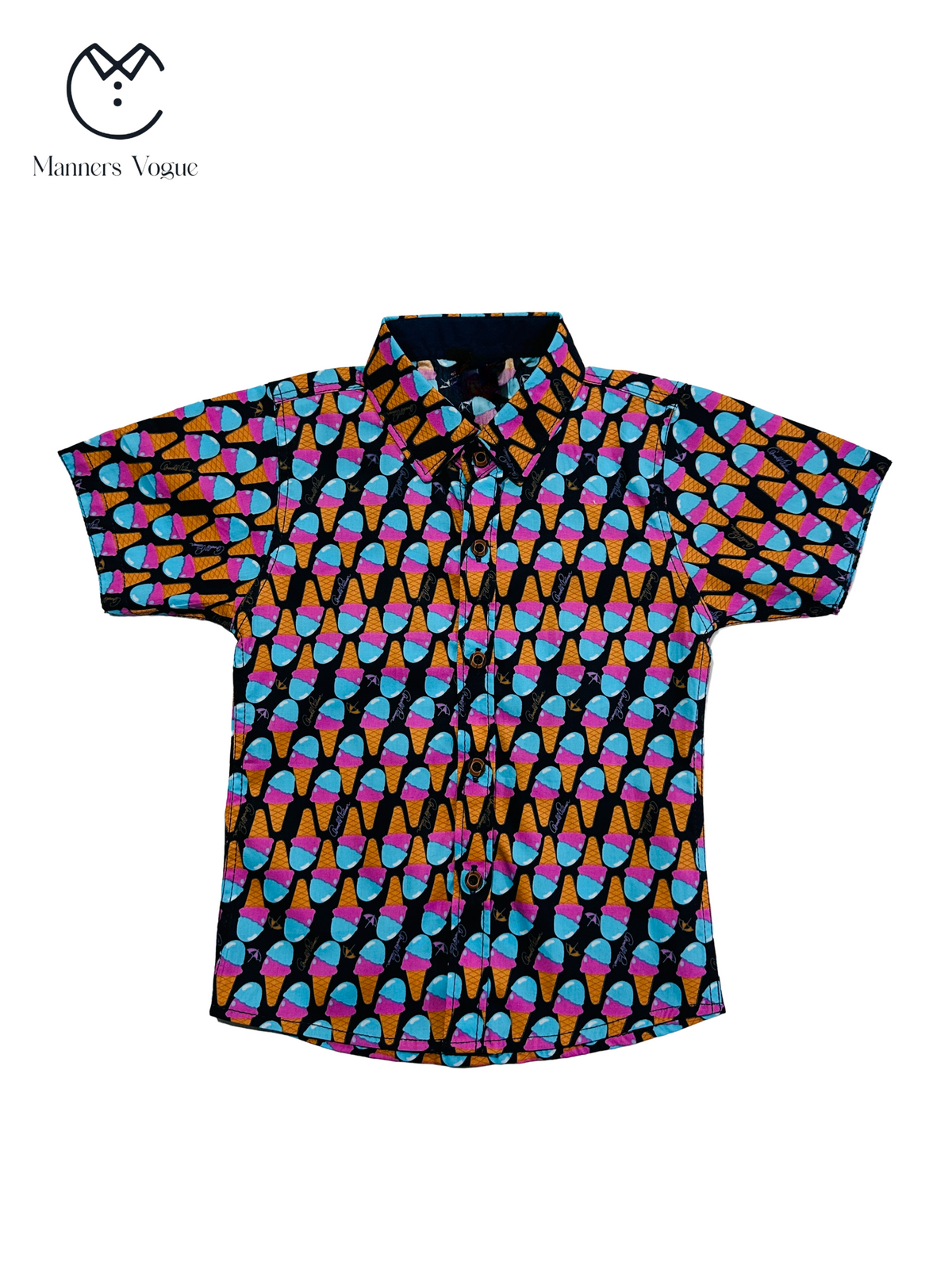 Colorful Ice Cream Pattern Kid's Shirt