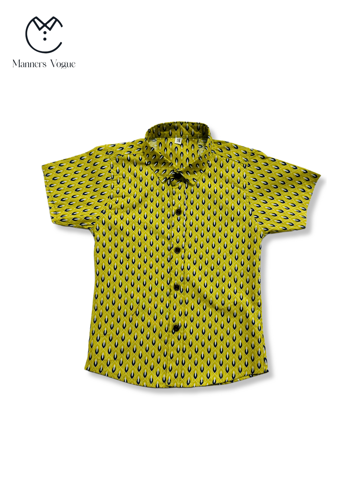 Breathable Yellow Shirt with Unique Print