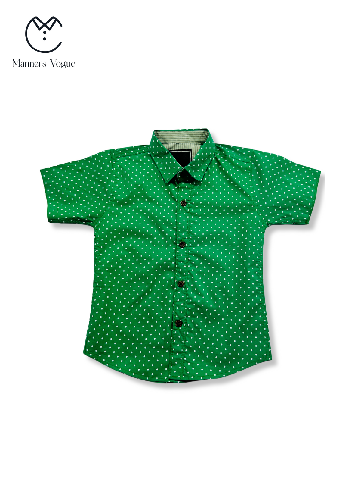 Kids' Fun Mini Dot Pattern Summer Shirt