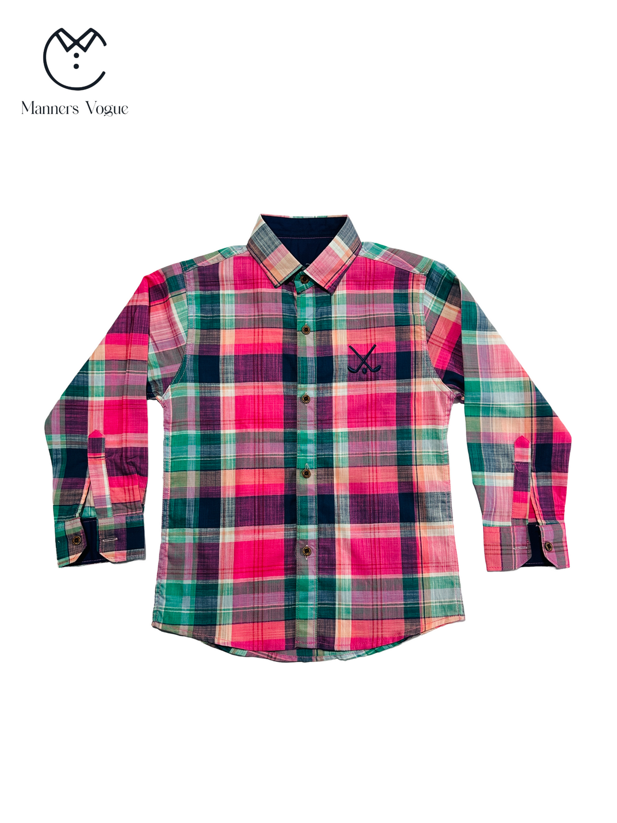 Vibrant Kid's Cotton Shirt with Check Design