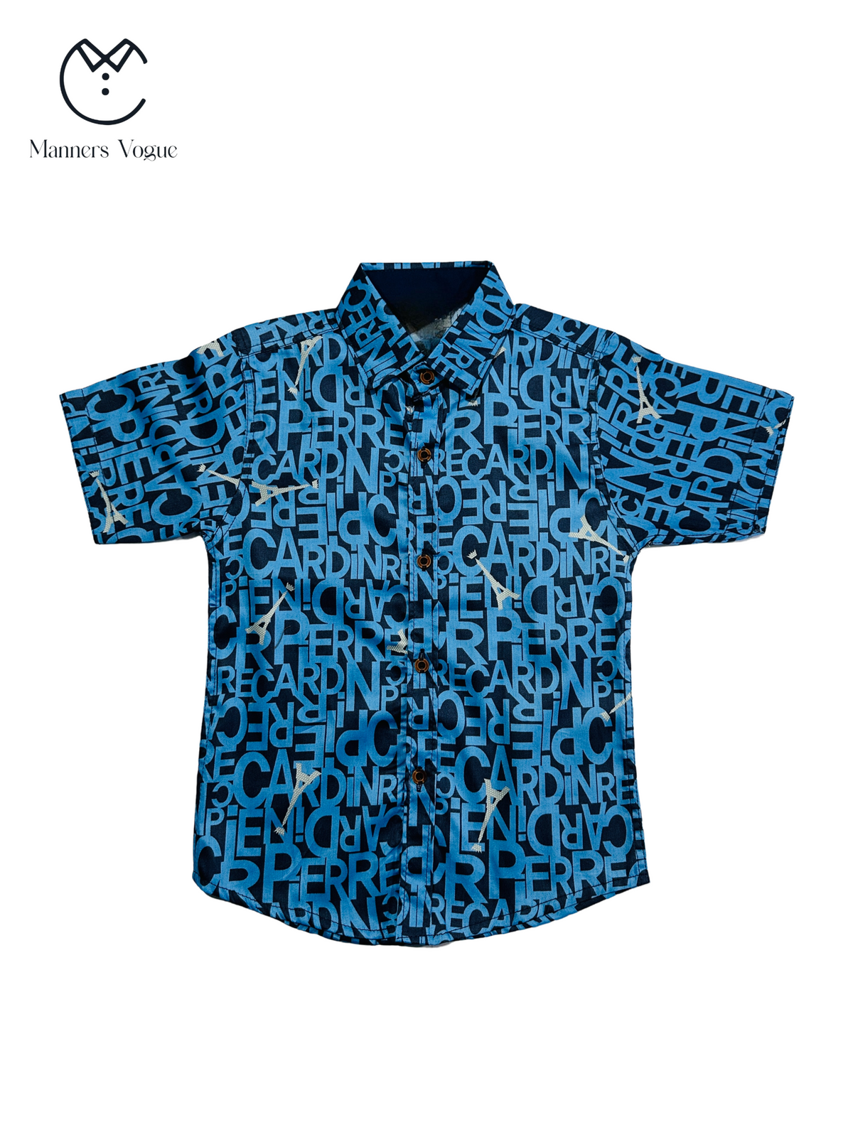 Boys Text Print Cotton Shirt