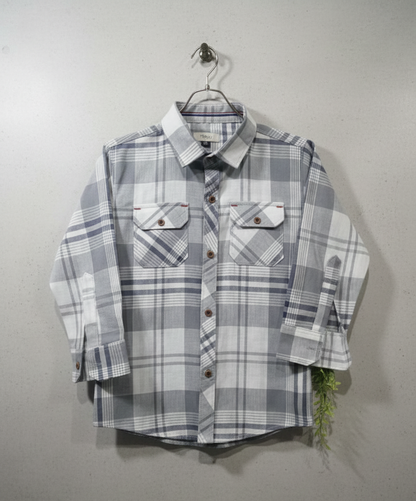 Kids Western Style Plaid Shirt