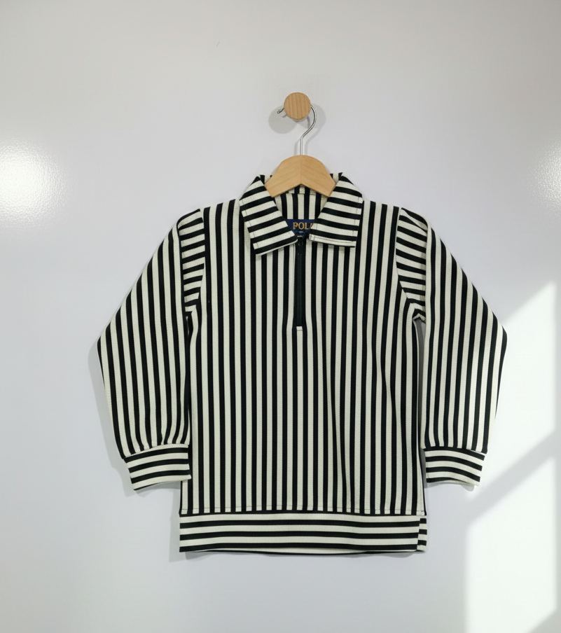 Old Money Legacy – Classic Stripe Knit Shirt for boys