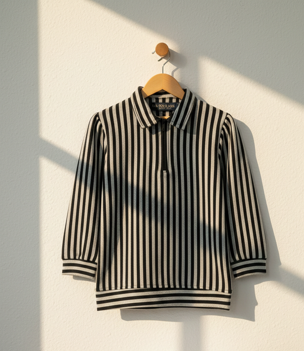 Old Money Legacy – Classic Stripe Knit Shirt