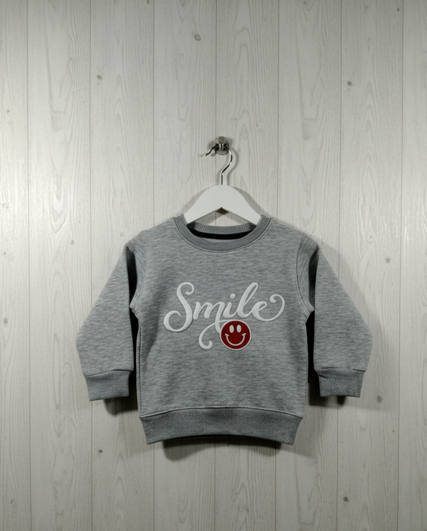 Chill & Cheerful Grey Sweatshirt for Boys & Girls