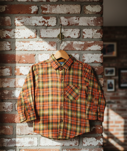 Children’s Premium Checkered Button-Down Shirt
