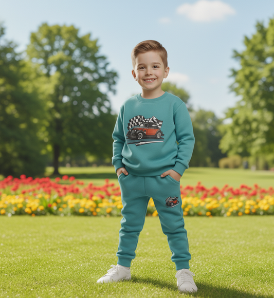 Car Print Tracksuit – Sporty, Soft & Stylish!