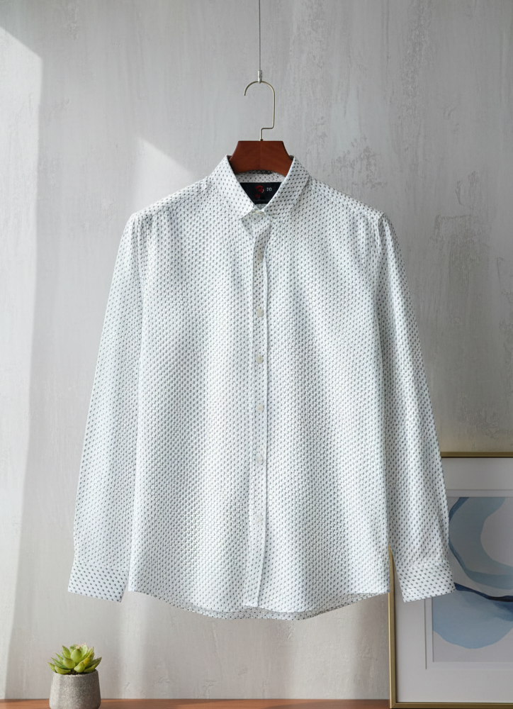 Smart Casual Micro-Dot Shirt for mens