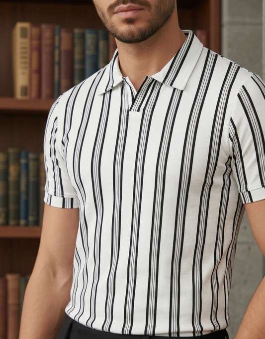 Gentleman’s Legacy Vertical Stripe Polo