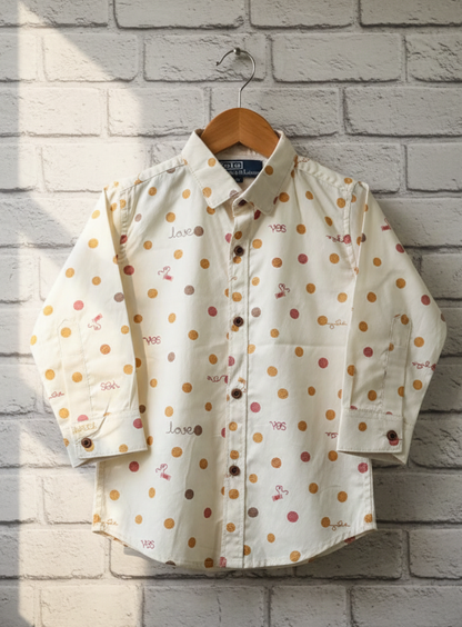 Cute Polka Dot Design casual shirts for kids