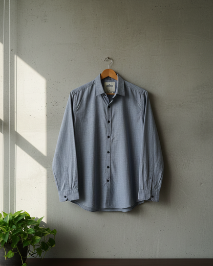 Men’s Premium Light Grey Casual Button-Down Shirt
