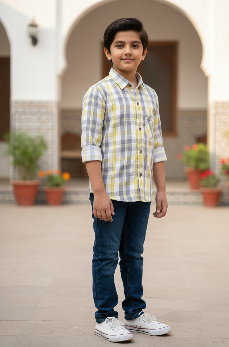 Kids Multi-Color Check Shirt