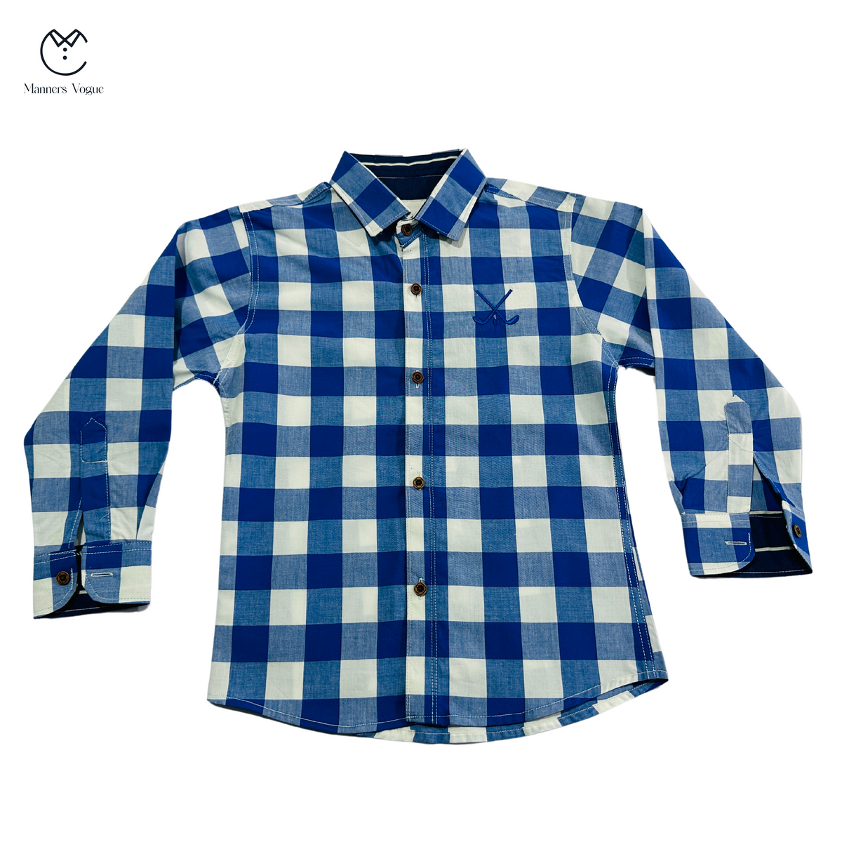 Kids Causal Cotton Check Shirt