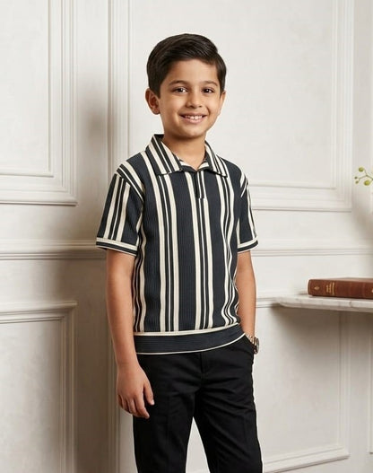 Luxury Legacy Vertical Stripe Polo