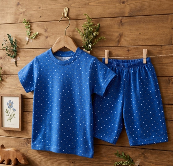 Stylish Polka Dot Boys Summer Tracksuit