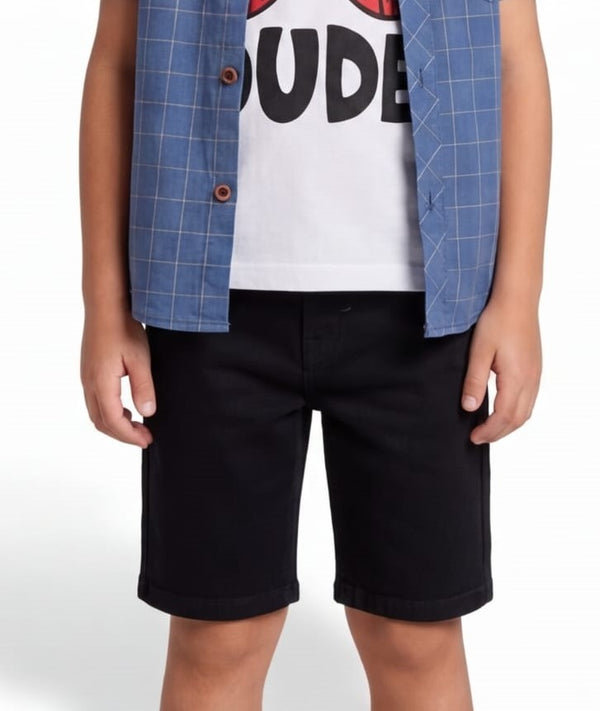 Black Knee-Length Shorts