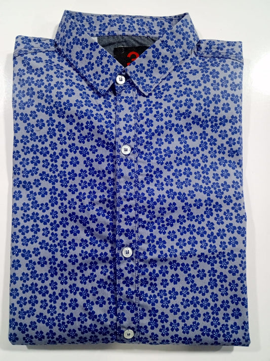 Mens Classic Blue All-Over Floral Print