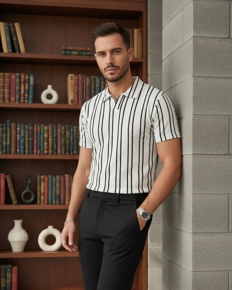 Gentleman’s Legacy Vertical Stripe Polo