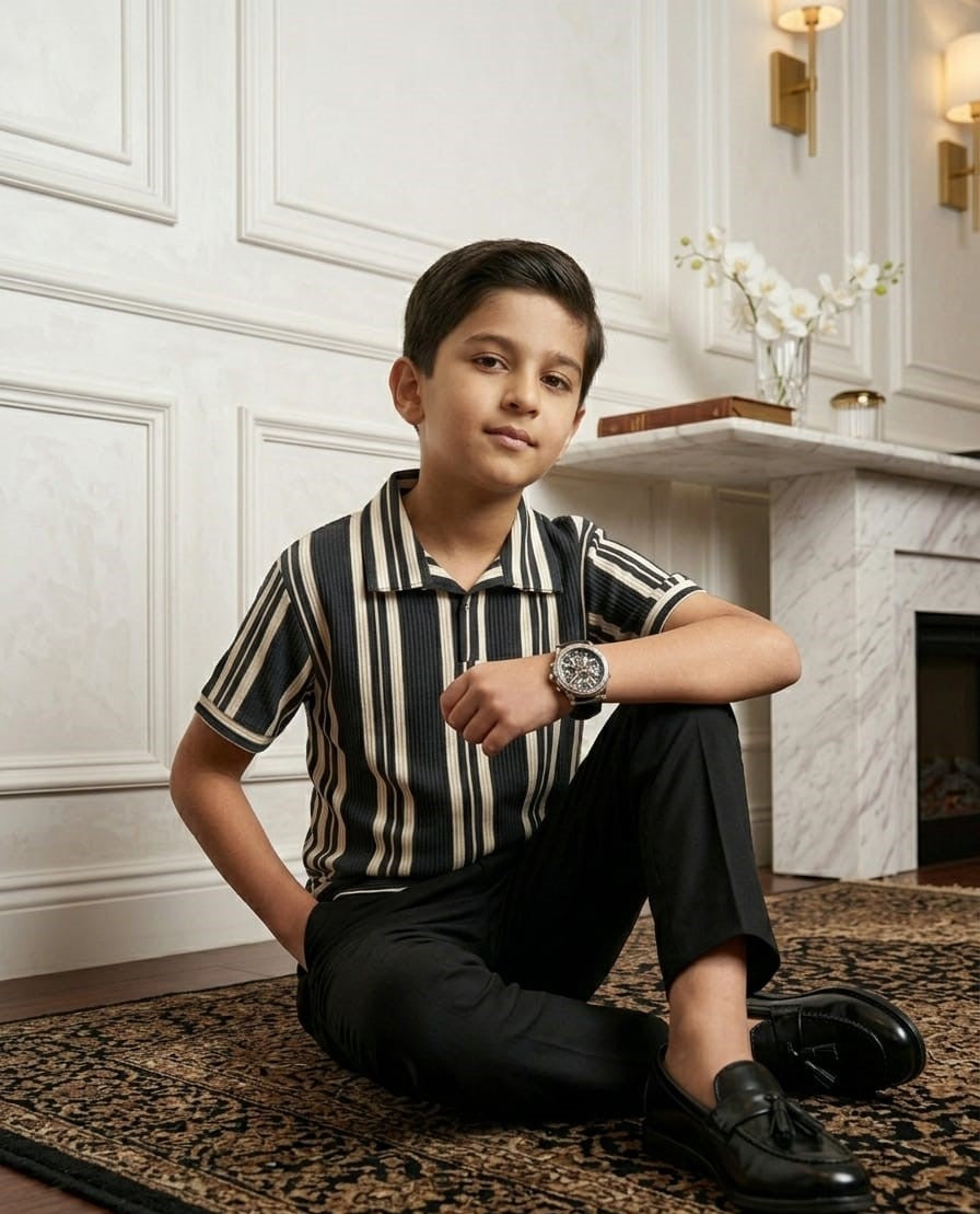 Luxury Legacy Vertical Stripe Polo