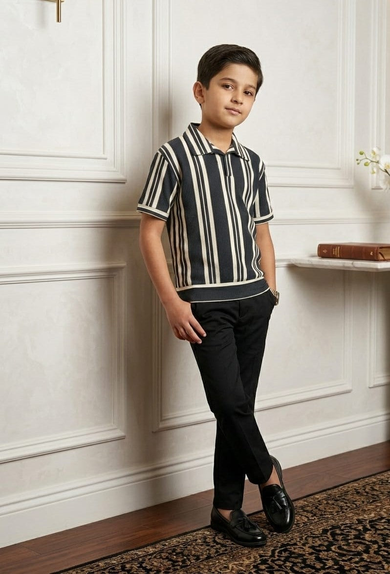 Luxury Legacy Vertical Stripe Polo