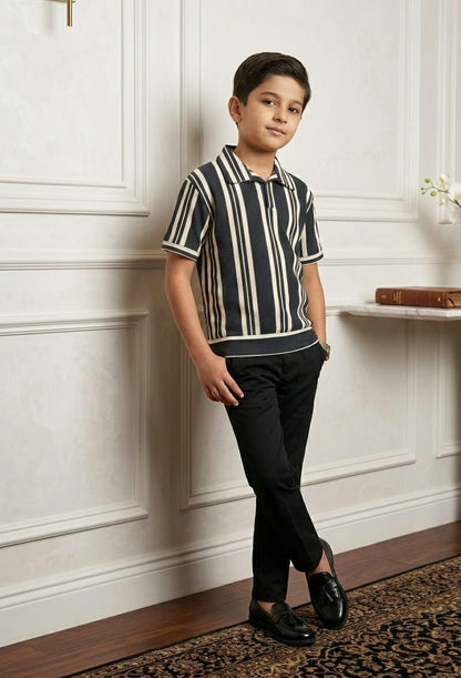 Luxury Legacy Vertical Stripe Polo