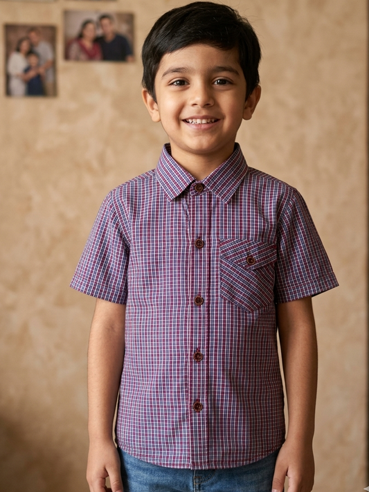 Little Trendsetter Grid Shirt