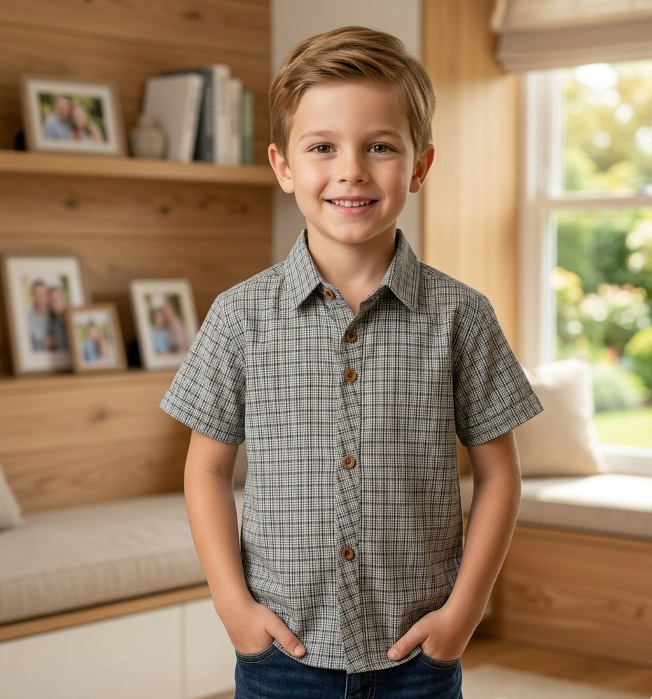 Classic Checkered Shirt for Boys