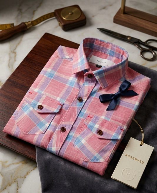 Playful Vibe Checkered Kids Shirt