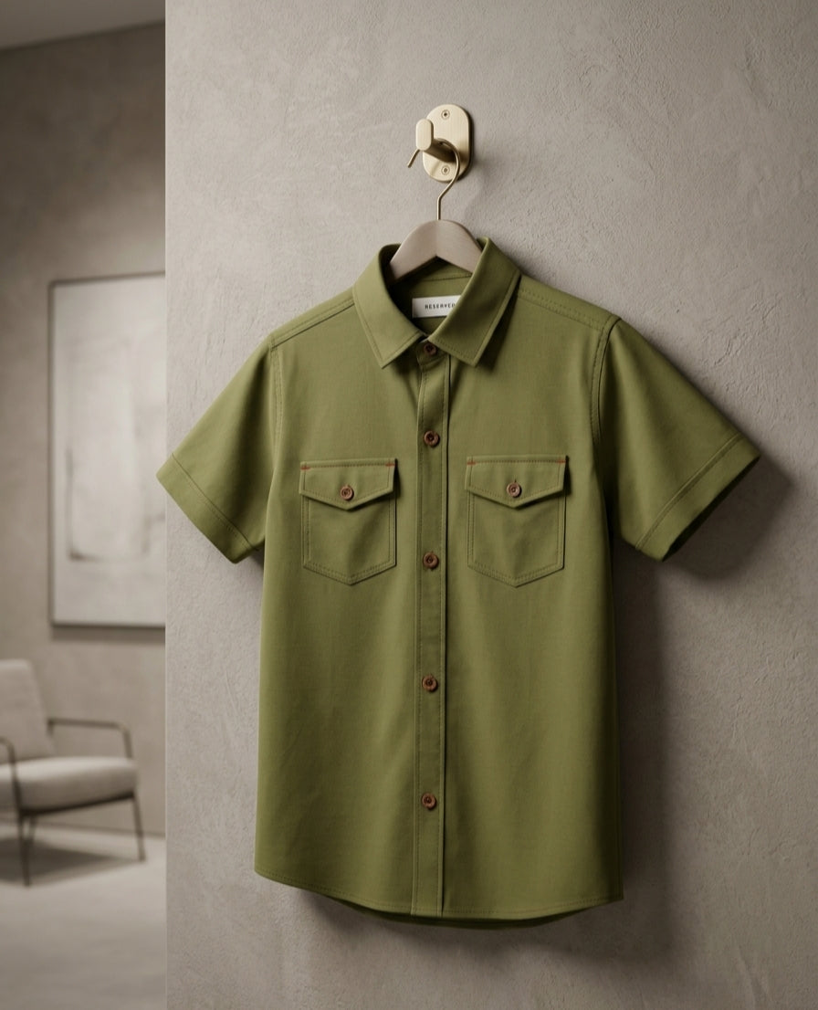 Olive Edge Pocket Shirt
