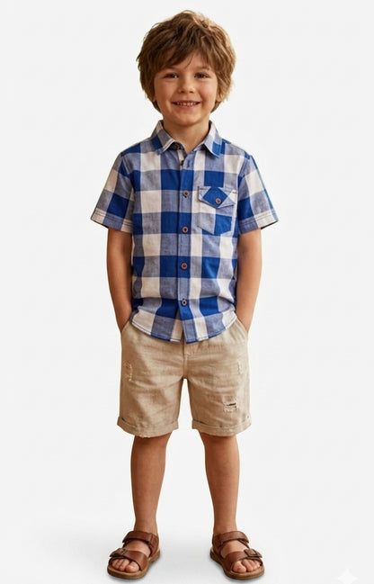 Cool Blue Checkered