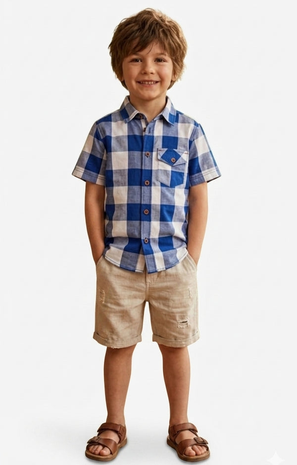 Cool Blue Checkered