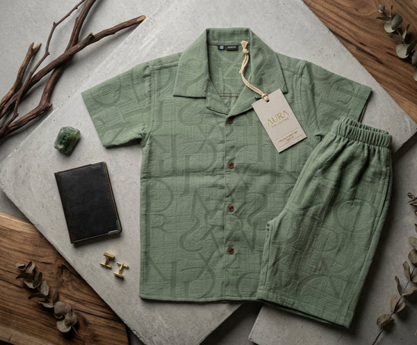 Classic light olive green outfit