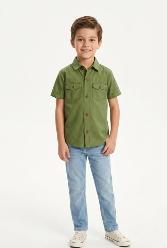 Olive Edge Pocket Shirt