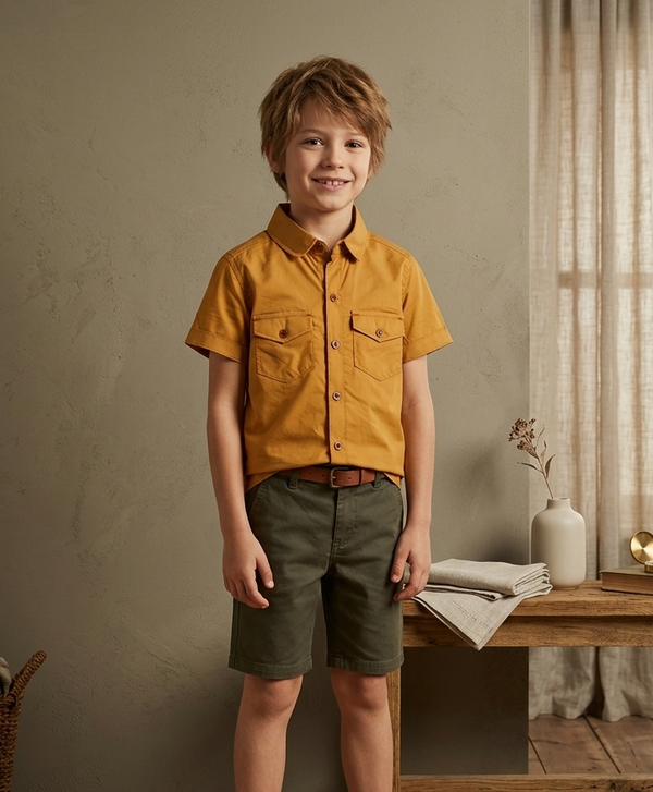 Classic Dual-Pocket Urban Utility Shirt