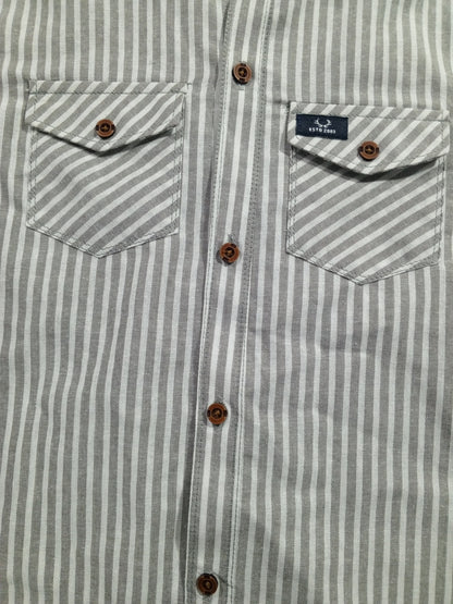 Youth Casual Button-Down Plaid Shirt