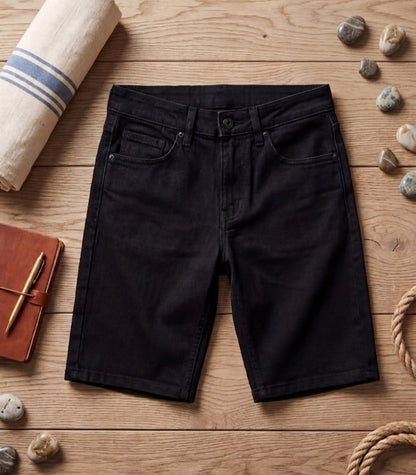 Black Knee-Length Shorts