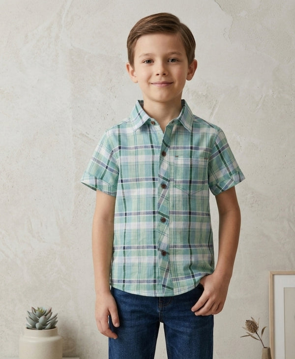 Kids  Plaid Button-Down Shirt